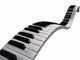 Piano keyboard floating Wall Decal