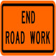 End Road Work Sign Wall Decal
