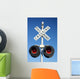 Railroad Crossing Sign with Wall Decal
