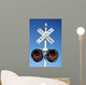 Railroad Crossing Sign Wall Decal