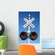 Railroad Crossing Sign with Wall Decal