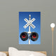 Railroad Crossing Sign Wall Decal