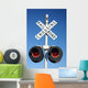 Railroad Crossing Sign with Wall Decal