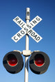 Railroad Crossing Sign with Wall Decal