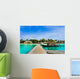 Boat Moored Tropical Island Wall Decal