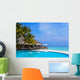Cafe and Pool on a Tropical Beach Wall Mural