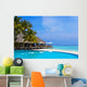 Cafe and Pool on a Tropical Beach Wall Mural
