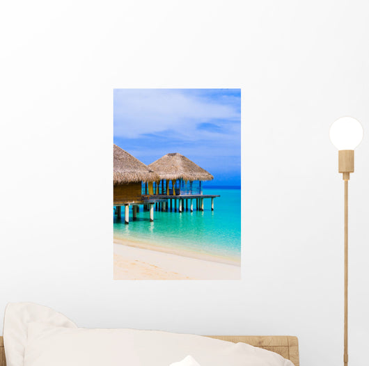 Spa salon on beach Wall Mural