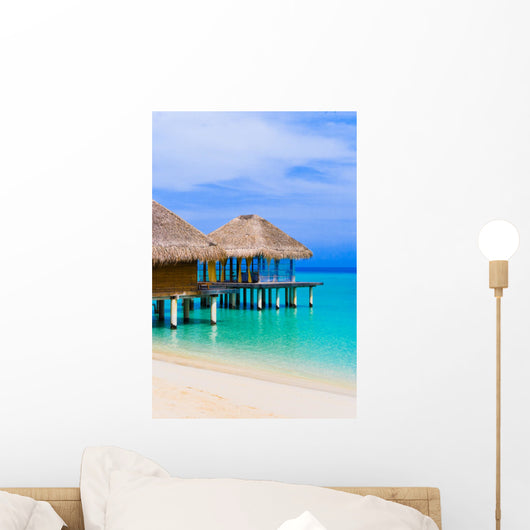Spa salon on beach Wall Mural