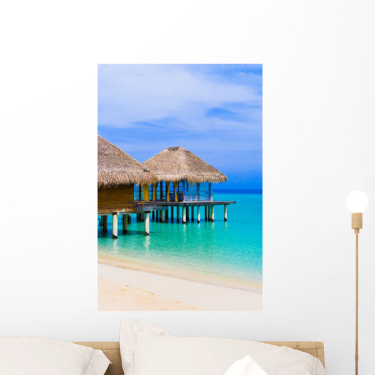 Spa salon on beach Wall Mural
