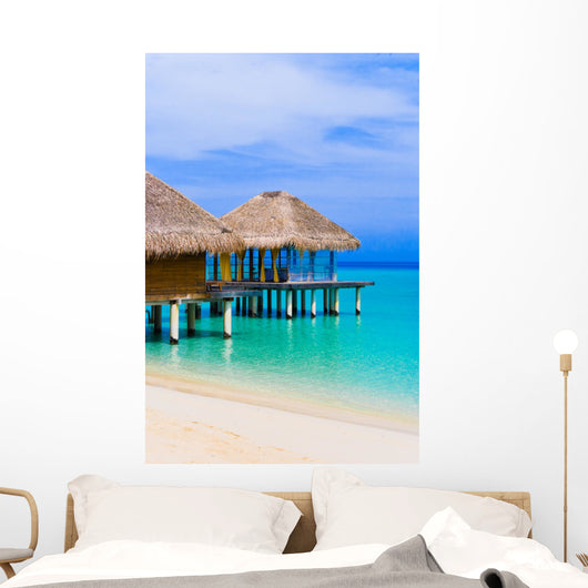 Spa salon on beach Wall Mural