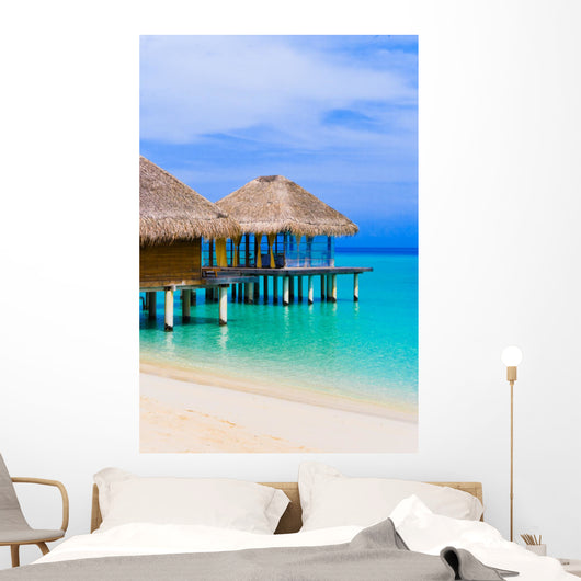 Spa salon on beach Wall Mural