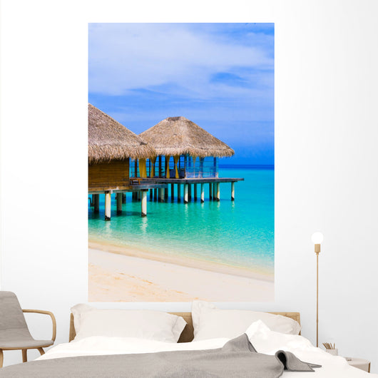 Spa salon on beach Wall Mural