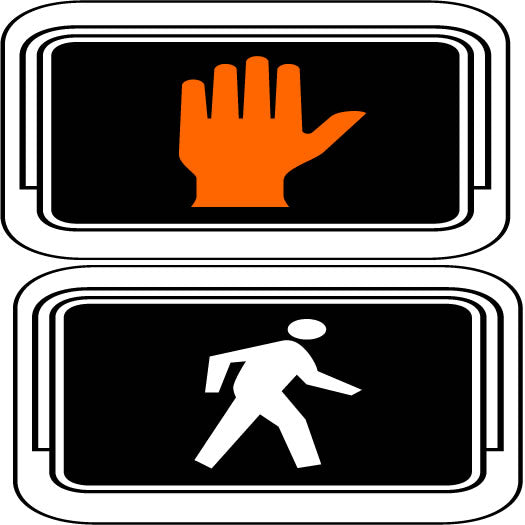 Dont Walk - Walk Symbol Light Wall Decal