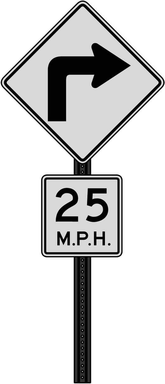 Right Arrow with 25 Wall Decal