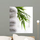 White Spa Towels with bamboo Wall Mural