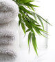 White Spa Towels with bamboo Wall Mural