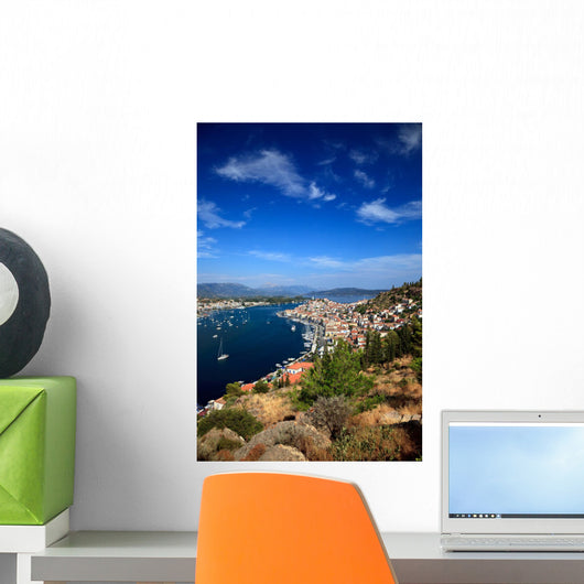 View on Poros and Galatos, Greece Wall Mural