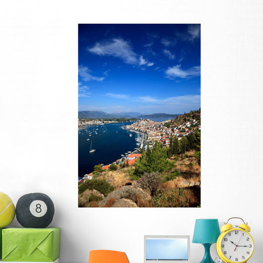 View on Poros and Galatos, Greece Wall Mural