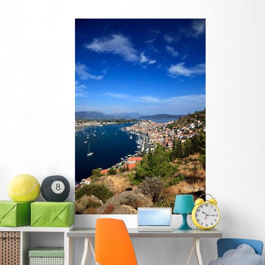 View on Poros and Galatos, Greece Wall Mural