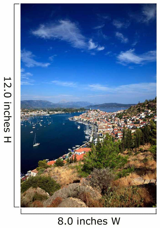View on Poros and Galatos, Greece Wall Mural