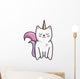 Pink Unicorn Cat Wall Decal