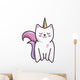 Pink Unicorn Cat Wall Decal