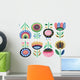 Scandinavian Flower Wall Decal Sticker Set