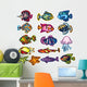 Set 15 Different Reef Wall Stickers