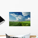 Beautiful Clouds over green fields Wall Mural