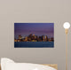 Panorama of Boston Skyline at Night Wall Mural