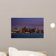 Panorama of Boston Skyline at Night Wall Mural