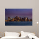 Panorama of Boston Skyline at Night Wall Mural