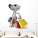 Dog and Shopping Wall Decal