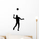 Female Volleyball Silhouette Wall Decal