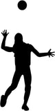 Female Volleyball Silhouette Wall Decal