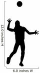 Female Volleyball Silhouette Wall Decal