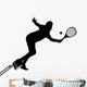 tennis player silhouette Wall Decal