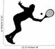tennis player silhouette Wall Decal