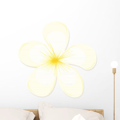 Flower Wall Decal shown on a wall