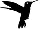 Hummingbird Flight Bird Silhouette Wall Decal