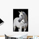 White Arabian Horse Stallion Wall Decal