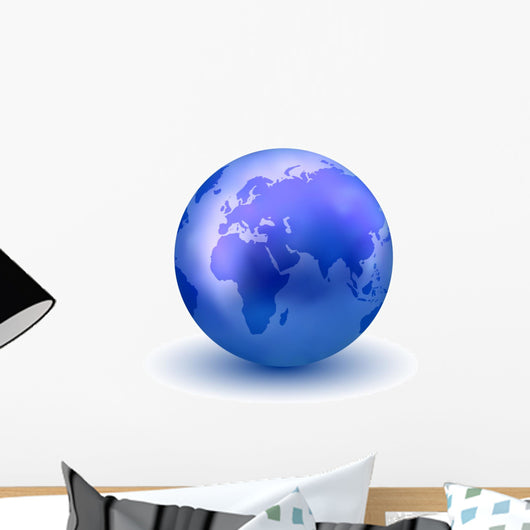 Blue Earth Globe Wall Decal