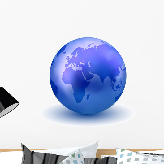 Blue Earth Globe Wall Decal