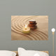 Stack of Pebbles and Light Candle Wall Mural