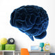 Blaues Gehirn Wall Decal