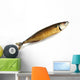 Smoked Fish Isolated on White Wall Decal