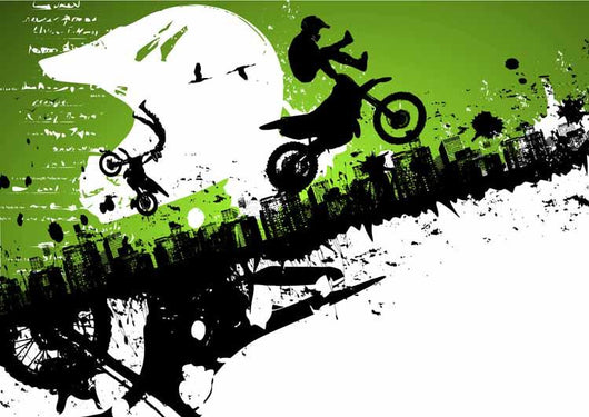 Motocross Freestyle Abstract Wall Decal