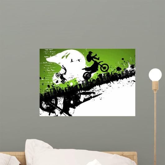 Motocross Freestyle Abstract Wall Decal