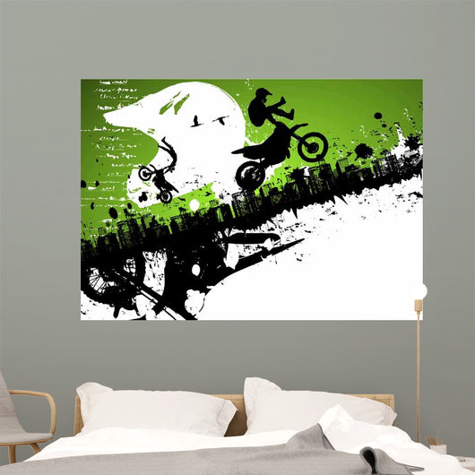 Motocross Freestyle Abstract Wall Decal
